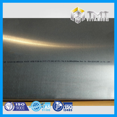 ASTM F136/ISO5832-3 Ti-6Al-4V Eli/GR.23 Foglio/piastra in titanio impiantabile per uso medico